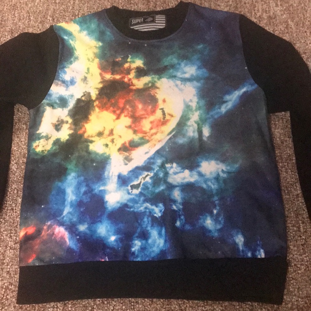 Supermassive sweatshirt with galaxy image